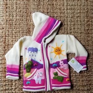 NWT Alpaca Zip Up Sweater